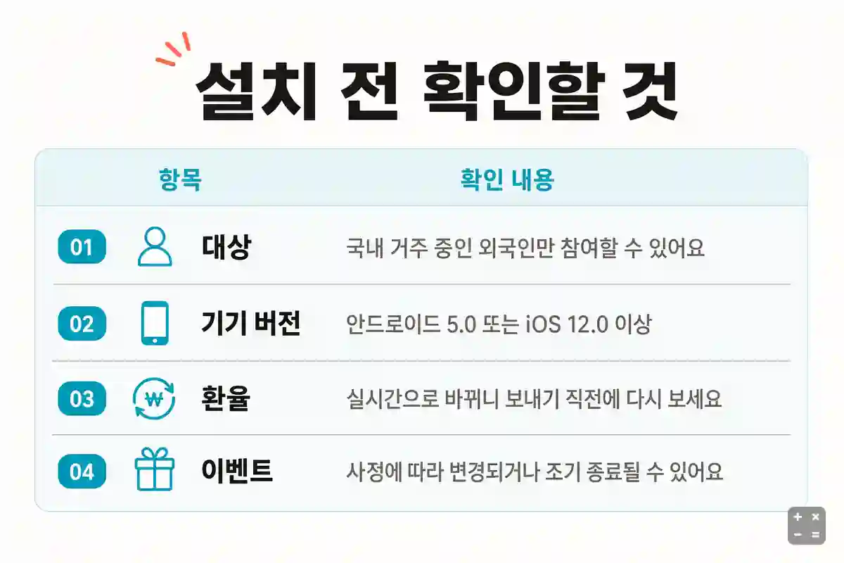 브라보코리아 앱 설치 전 체크리스트