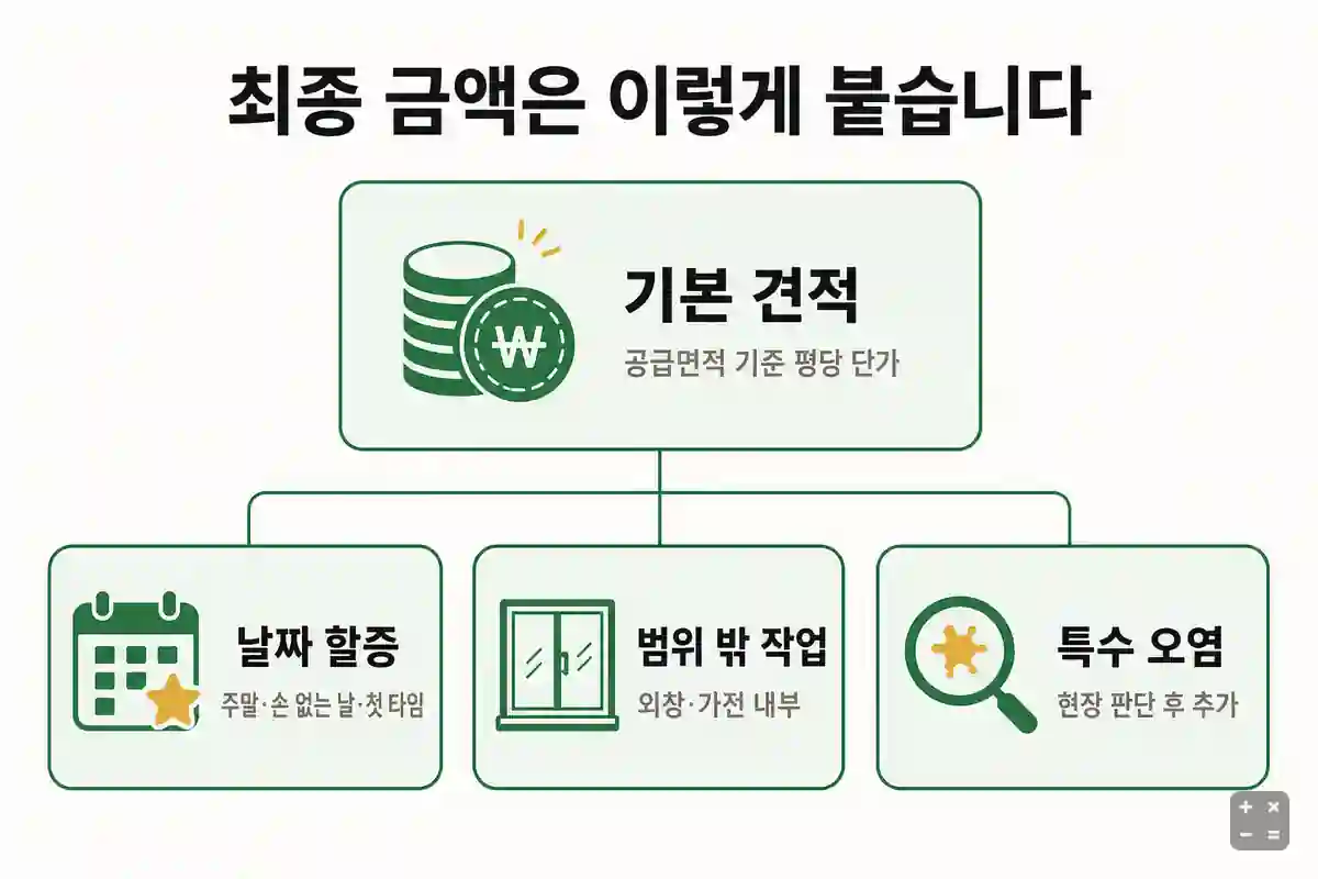 입주청소 평당 시세와 성수기 할증 구조