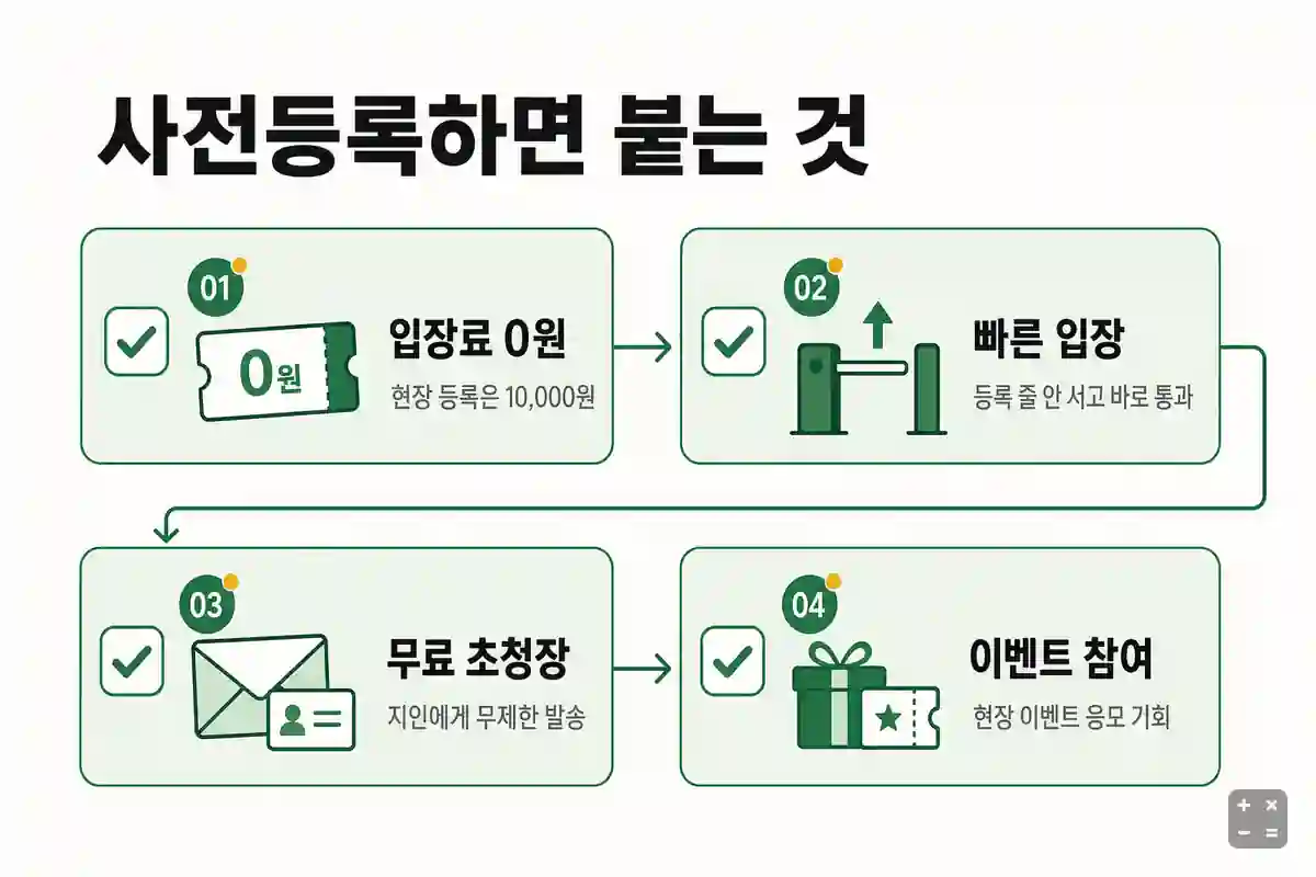 사전등록으로 챙기는 네 가지 혜택