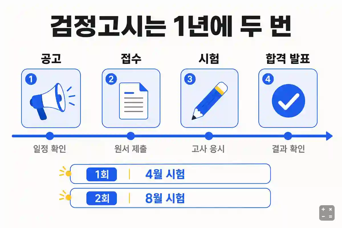 검정고시 연 2회 일정 흐름