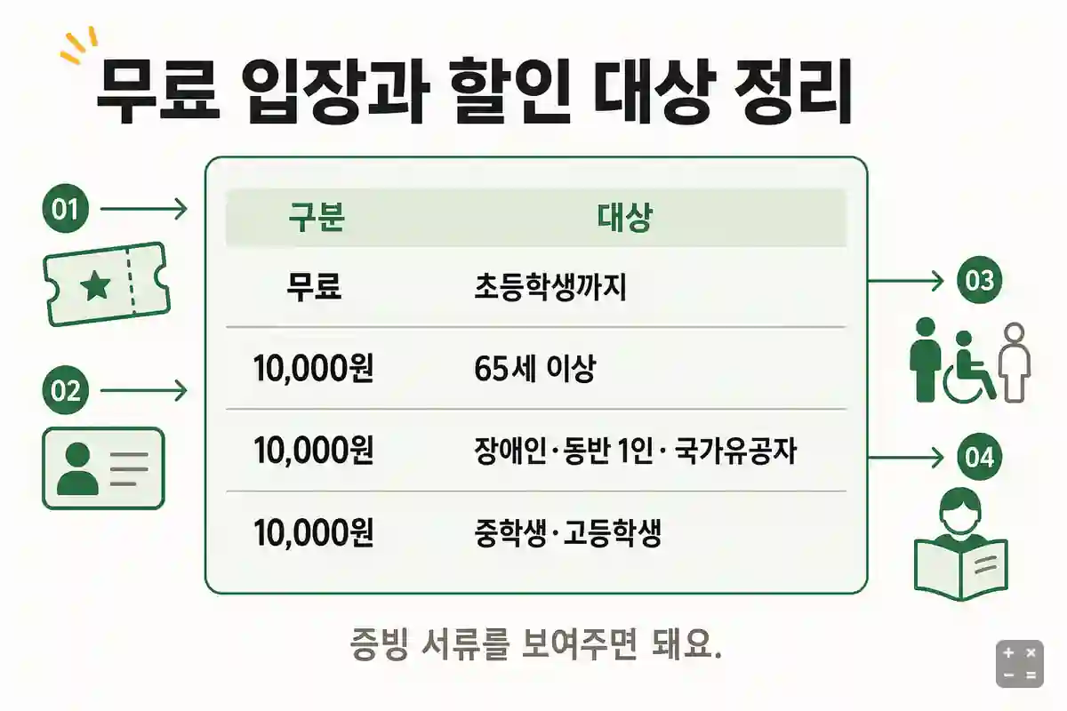 고카프 무료입장 및 할인 대상 정리
