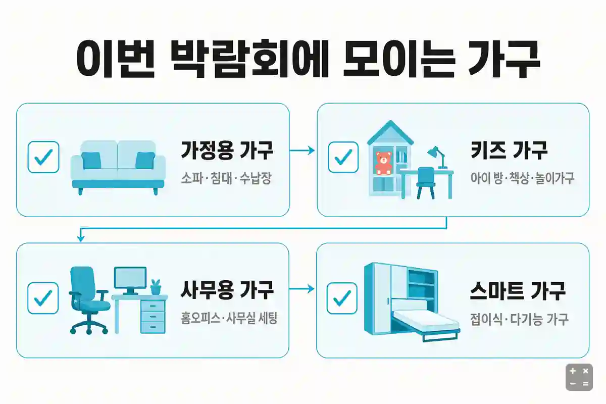 인천가구박람회에 모이는 가정용·키즈·사무용·스마트 가구 카테고리