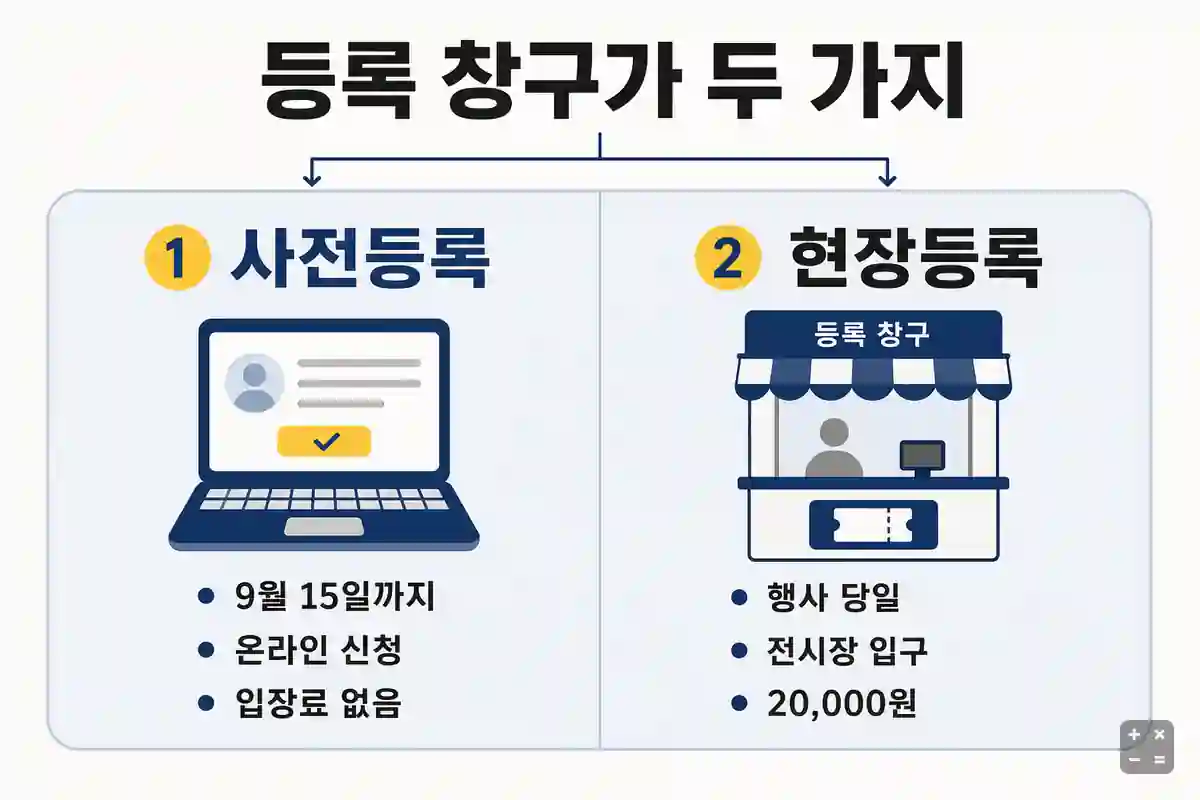 사전등록과 현장등록의 차이 비교