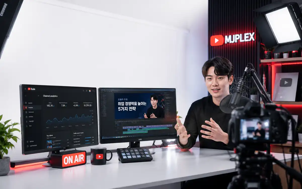 MJ플렉스 유튜브 영상 촬영 현장