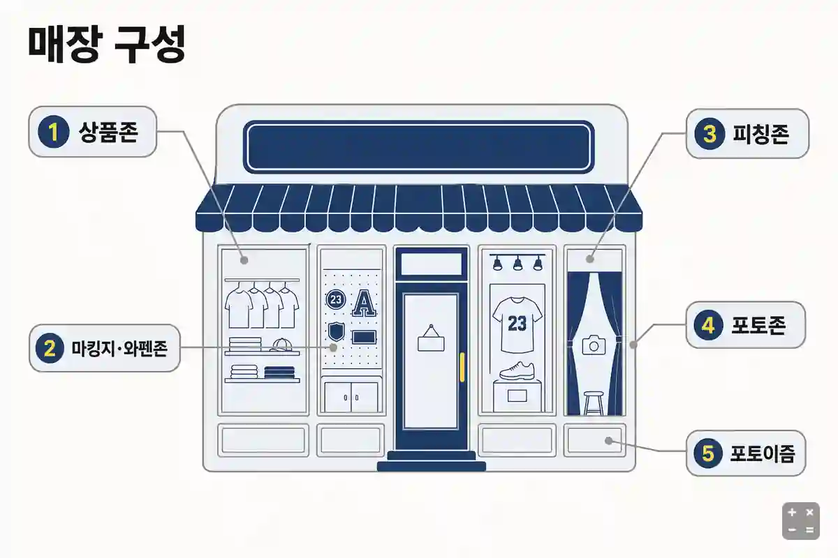 KBO스토어 매장 구성 다섯 가지