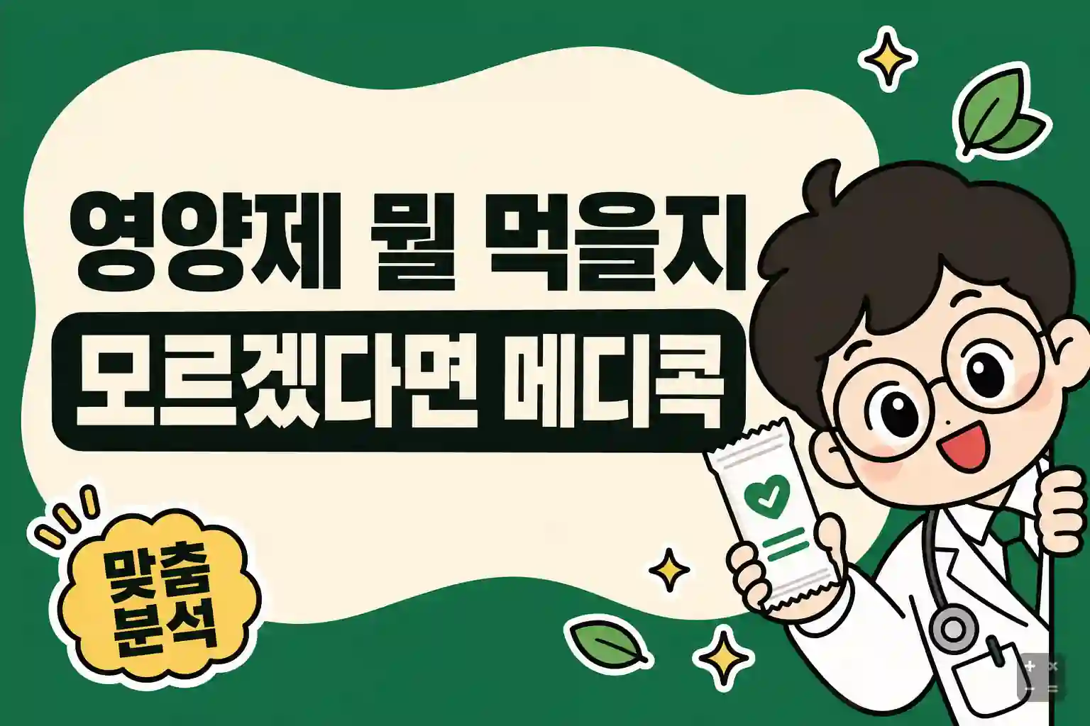 맞춤형 영양제 메디콕 분석 절차와 신청 방법 정리