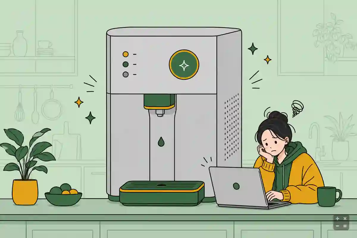 정수기 모델을 비교하다 지친 상황