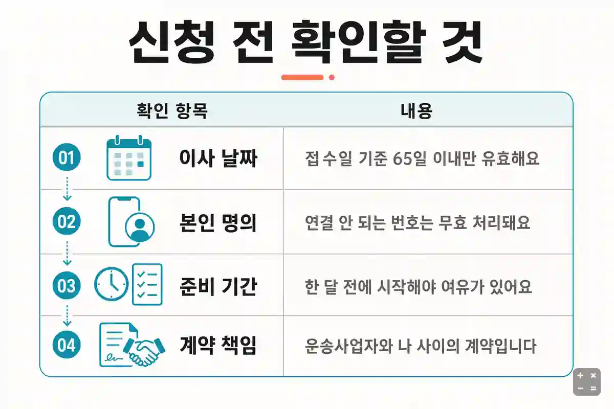 모두이사 신청 전 체크리스트