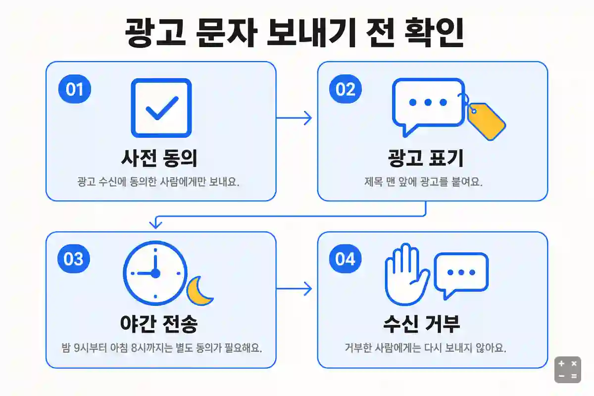 광고 문자 보내기 전 확인할 네 가지