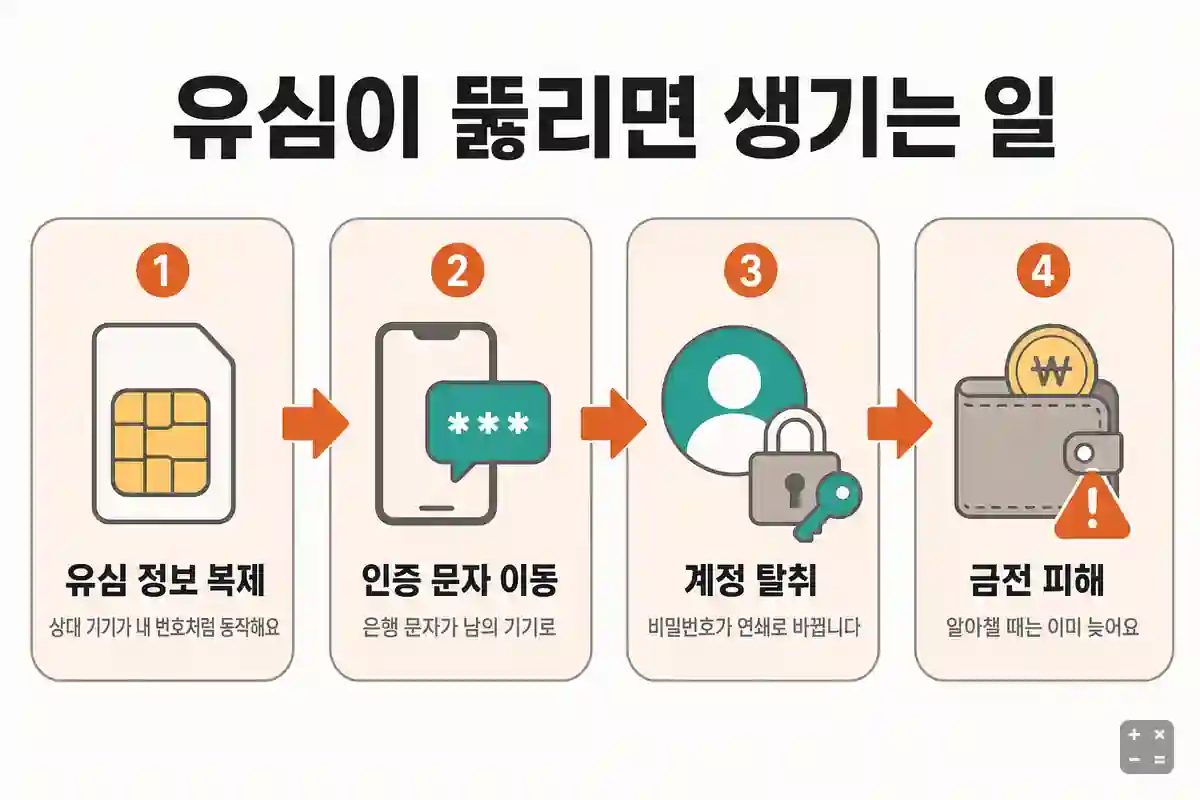 유심 복제로 이어지는 피해 흐름